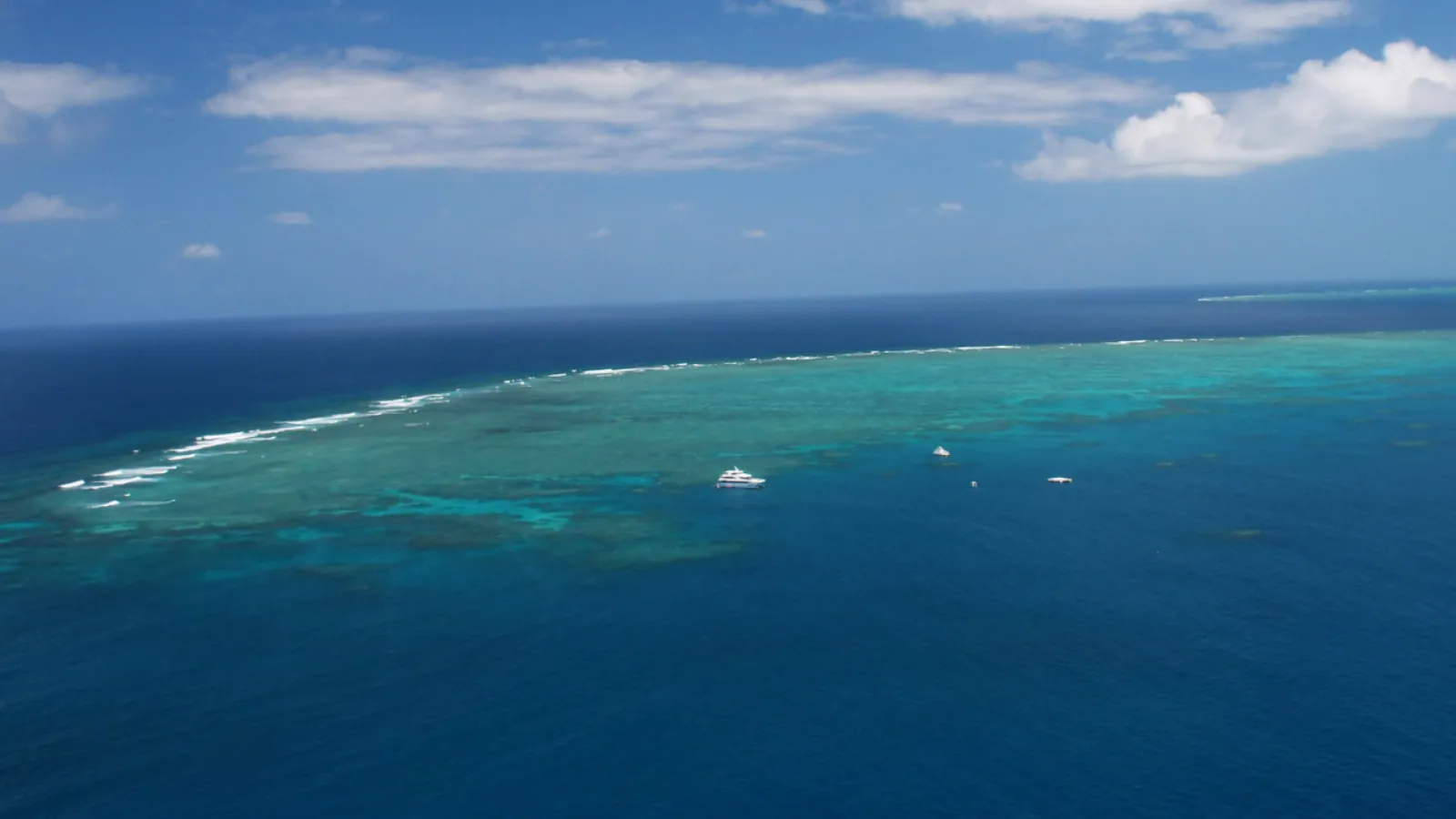 Aerial view of the outer reef edge