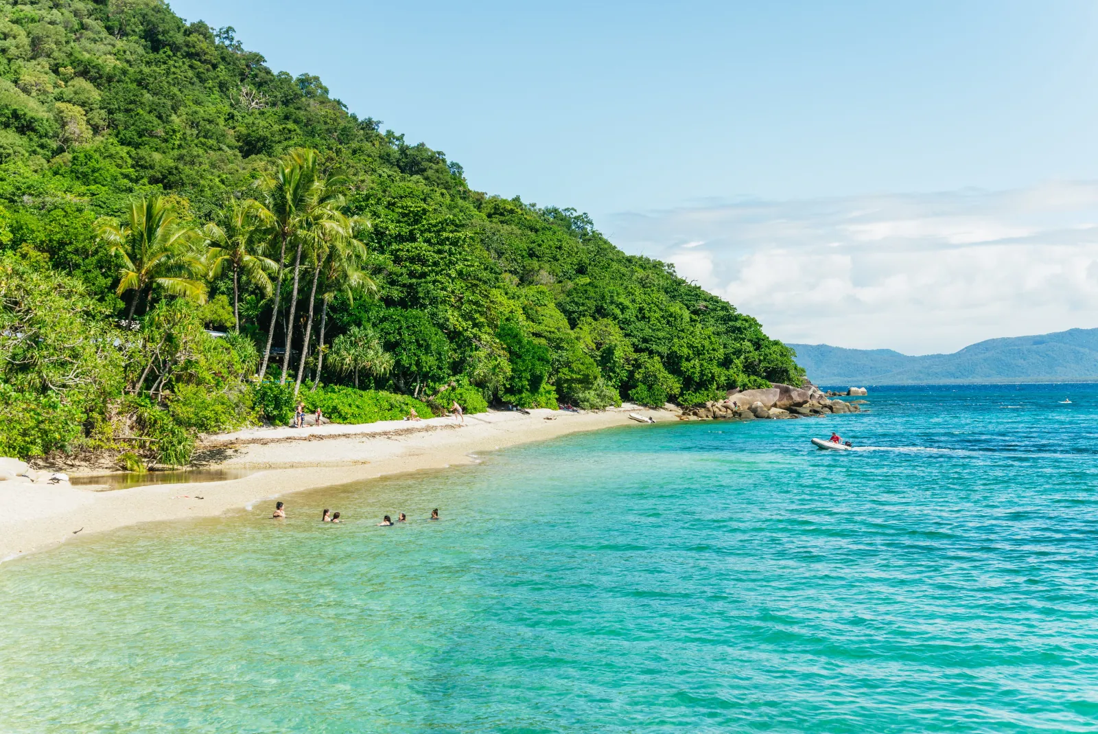 Fitzroy Island forested headland and turquoise bay