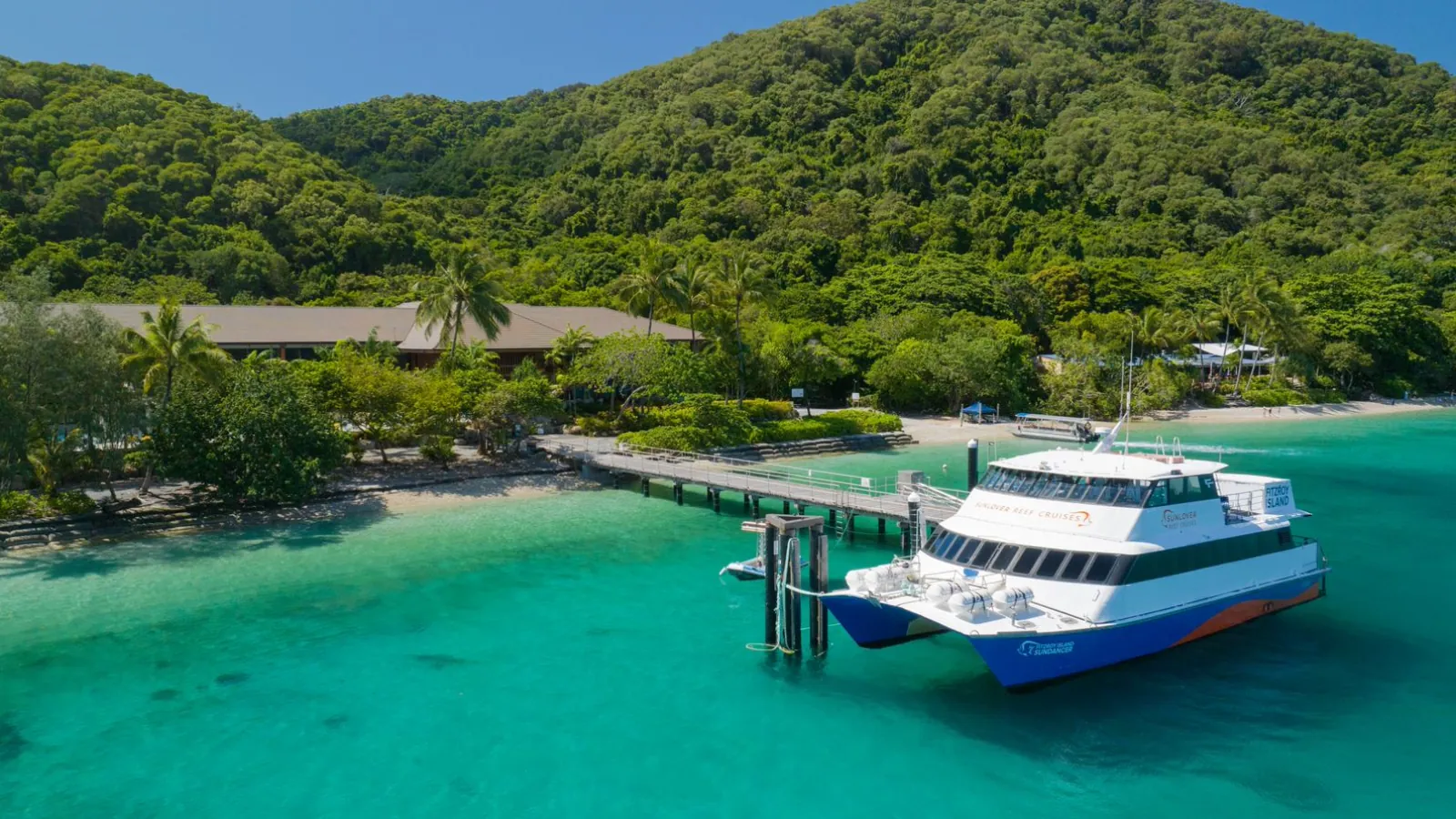 Catamaran at the Fitzroy Island jetty